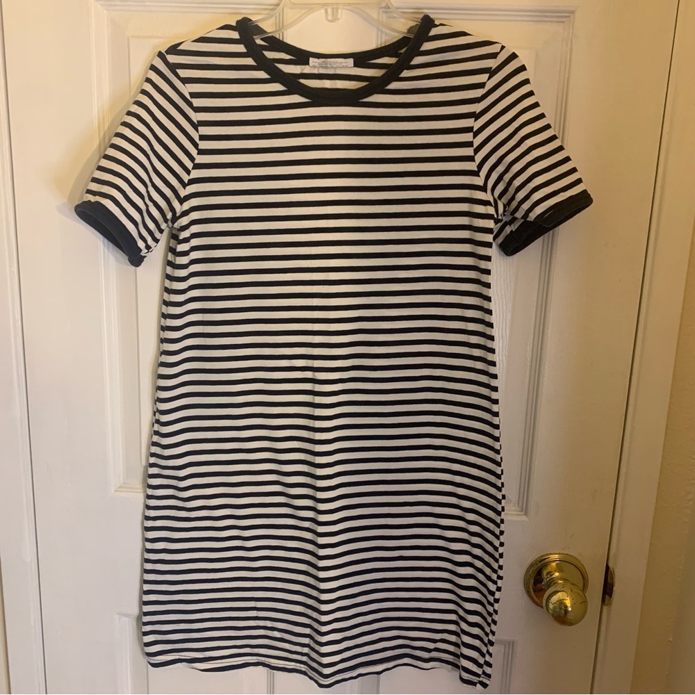 ZARA striped t-shirt mini dress